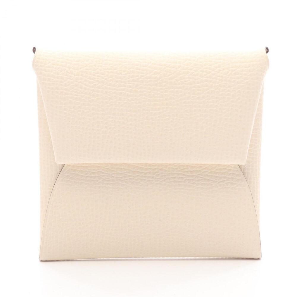 Hermes Bastia Nata Wallet - Coin Purse Veau Epsom Leather Women's White